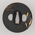 Sword Guard (Tsuba), Copper-gold alloy (shakudō), gold, silver, copper-silver alloy (shibuichi), copper, Japanese