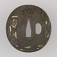 Sword Guard (Tsuba), Copper-silver alloy (shibuichi), copper-gold alloy (shakudō), copper, gold, silver, Japanese