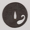 Sword Guard (Tsuba), Iron, copper, Japanese
