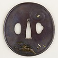 Sword Guard (Tsuba), Copper-silver alloy (shibuichi), Japanese
