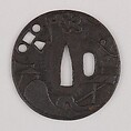 Sword Guard (Tsuba), Iron, copper, Japanese