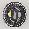 Sword Guard (Tsuba), Copper-gold alloy (shakudō), copper, Japanese