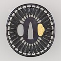 Sword Guard (Tsuba), Copper-gold alloy (shakudō), copper, Japanese
