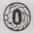 Sword Guard (Tsuba), Iron, copper, Japanese