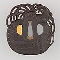Sword Guard (Tsuba), Iron, copper, Japanese