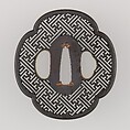 Sword Guard (Tsuba), Copper-gold alloy (shakudō), copper, Japanese