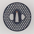 Sword Guard (Tsuba), Copper-gold alloy (shakudō), copper, Japanese