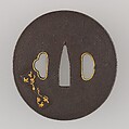 Sword Guard (Tsuba), Iron, gold, copper, Japanese