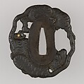 Sword Guard (Tsuba), Copper-silver alloy (shibuichi), copper, Japanese