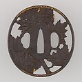 Sword Guard (Tsuba), Iron, gold, silver, copper, Japanese