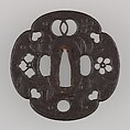 Sword Guard (Tsuba), Iron, copper, Japanese