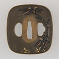 Sword Guard (Tsuba), Brass, copper-gold alloy (shakudō), gold, copper, Japanese