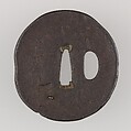 Sword Guard (Tsuba), Iron, gold, copper, Japanese