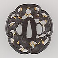 Sword Guard (Tsuba), Iron, gold, copper, Japanese