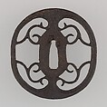 Sword Guard (Tsuba), Iron, copper, Japanese