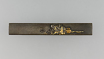 Knife Handle (Kozuka), Copper-silver alloy (shibuichi), gold, copper, Japanese