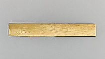 Knife Handle (Kozuka), Copper-gold alloy (shakudō), gold, Japanese