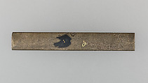 Knife Handle (Kozuka), Copper-silver alloy (shibuichi), copper-gold alloy (shakudō), silver, Japanese