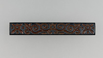Knife Handle (Kozuka), Copper-gold alloy (shakudō), copper, gold, bimetal laminate (guri bori), Japanese