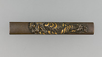 Knife Handle (Kozuka), Copper-silver alloy (shibuichi), gold, copper-gold alloy (shakudō), Japanese