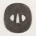 Sword Guard (Tsuba), Iron, gold, and silver, Japanese