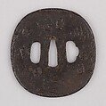 Sword Guard (Tsuba), Iron, copper, Japanese