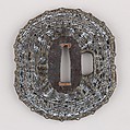 Sword Guard (Tsuba), Iron, copper, copper alloy (brass), Japanese