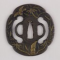 Sword Guard (Tsuba), Iron, copper, Japanese
