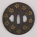 Sword Guard (Tsuba), Iron, brass, copper, Japanese