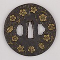 Sword Guard (Tsuba), Iron, brass, copper, Japanese