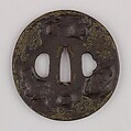 Sword Guard (Tsuba), Iron, brass, copper, Japanese