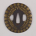 Sword Guard (Tsuba), Iron, brass, copper, Japanese