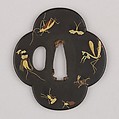 Sword Guard (Tsuba), Copper-silver alloy (shibuichi), gold, copper-gold alloy (shakudō), copper, Japanese