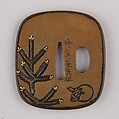Sword Guard (Tsuba), Copper, gold, copper-silver alloy (shibuichi), Japanese