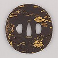 Sword Guard (Tsuba), Iron, gold, silver, copper-gold alloy (shakudō), copper, Japanese