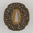 Sword Guard (Tsuba) Featuring the 108 Human Sins in the Guise of Monkeys, Copper alloy (sentoku), gold, copper, Japanese