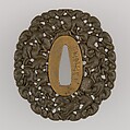 Sword Guard (Tsuba) Featuring the 108 Human Sins in the Guise of Monkeys, Copper alloy (sentoku), gold, copper, Japanese