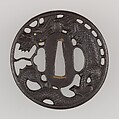 Sword Guard (Tsuba), Iron, copper, Japanese