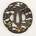 Sword Guard (Tsuba), Iron, gold, silver, copper, Japanese
