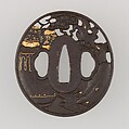 Sword Guard (Tsuba), Iron, gold, silver, copper, Japanese