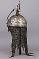 Helmet (Khula Khud), Steel, gold, silver, Persian