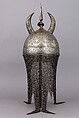 Helmet (Khula Khud), Steel, gold, silver, Persian