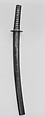 Blade and Mounting for a Short Sword (Wakizashi), Steel, wood, lacquer, silk, rayskin (samé), baleen, iron, gold, Japanese