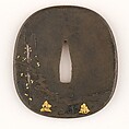Sword Guard (<i>Tsuba</i>) Depicting Legendary Chinese Horse Doctor Mâshi Húang (馬師皇図鐔), Copper-silver alloy (shibuichi), copper-gold alloy (shakudō), gold, silver, copper, Japanese
