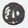 Sword Guard (<i>Tsuba</i>) With Pine Motif (松図鐔), Iron, copper, copper-gold alloy (shakudō), Japanese