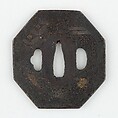 Sword Guard (<i>Tsuba</i>) With the Motif of Two Rain Dragons (双雨龍図南蛮鐔), Iron, copper, silver, silver-copper alloy (shibuichi), Japanese