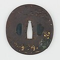 Sword Guard (<i>Tsuba</i>) With Elephant Motif (象図鐔), Iron, gold, silver, copper, copper-gold alloy (shakudō), Japanese