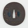 Sword Guard (<i>Tsuba</i>) With Elephant Motif (象図鐔), Iron, gold, silver, copper, copper-gold alloy (shakudō), Japanese