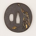 Sword guard (<i>Tsuba</i>) Depicting a Tartar (韃靼人図鐔), Iron, gold, copper, silver, Japanese