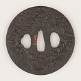 Sword Guard (Tsuba), Iron, copper, Japanese
